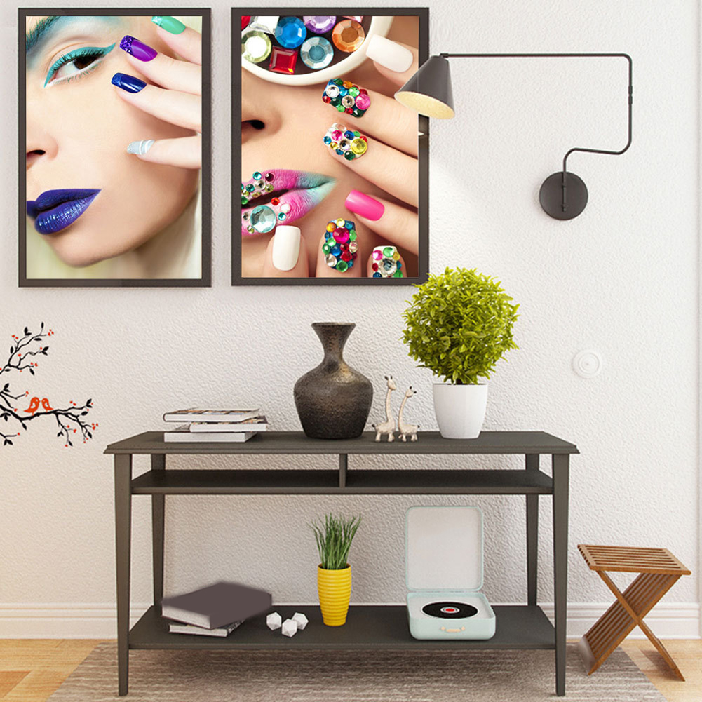  Wall Poster Nail Art Poster Nail Salon Decor Colorful Nail Room  Decor Aesthetic Poster Canvas Painting Posters And Prints Wall Art Pictures  for Living Room Bedroom Decor 12x18inch(30x45cm) Unframe-st : Beauty