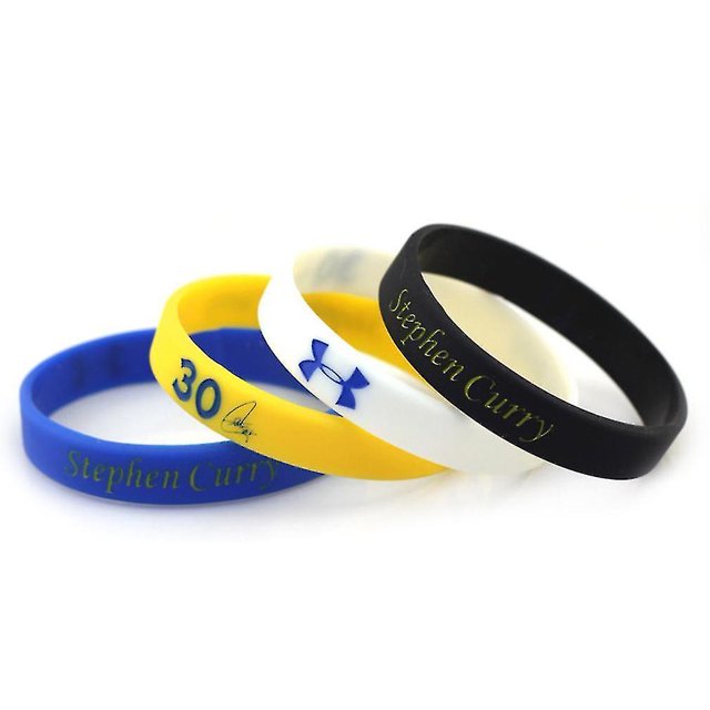 4pcs Stephen Curry pulsera deportiva de baloncesto pulsera de silicona pulsera luminosa Afortunado Sencillez