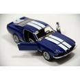 thumbnail image 3 of Scale 1/38 1967 Ford Shelby Mustang GT-500 diecast car Blue by Kinsmart, 3 of 4