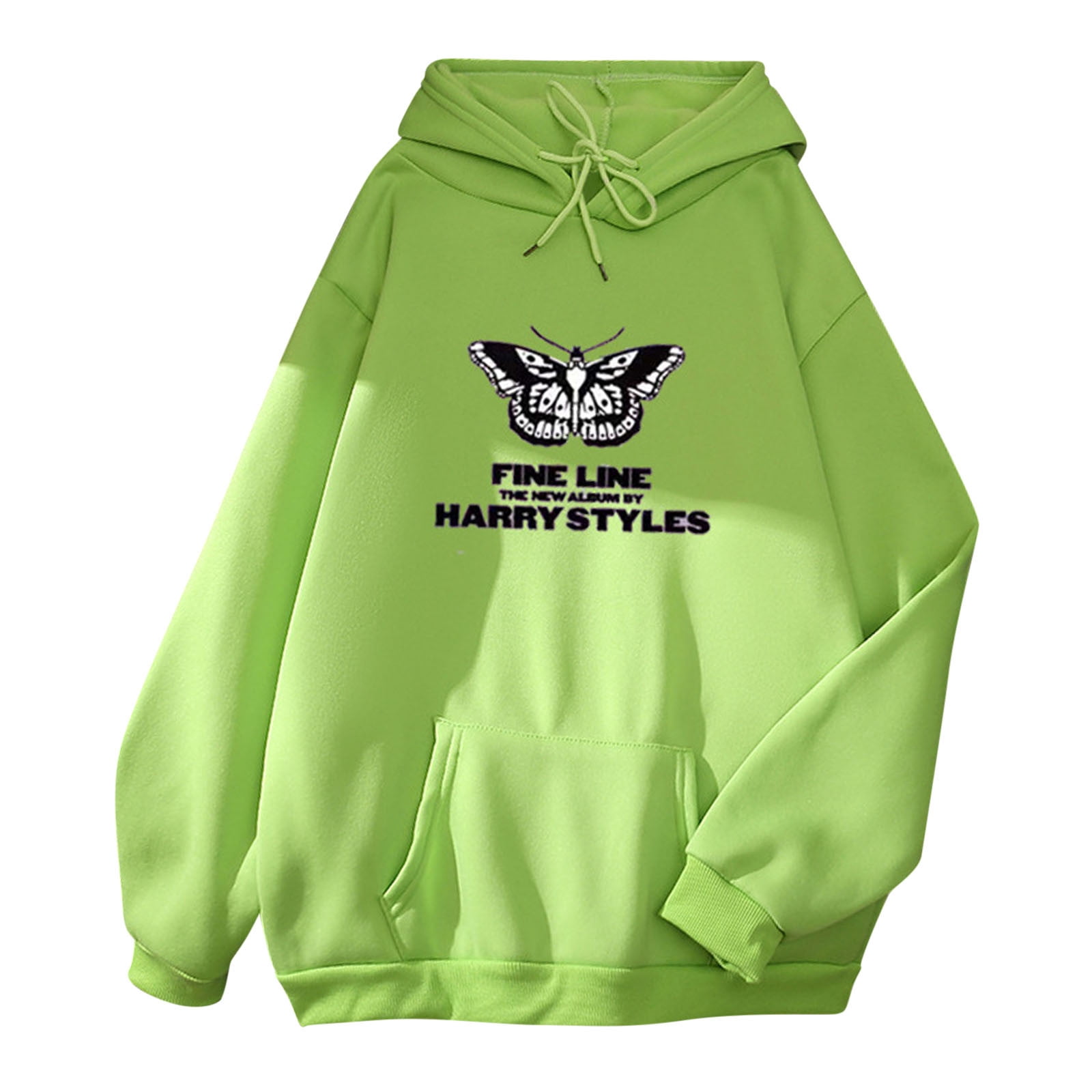 Printed Top Loose Hooded Sweatshirt 