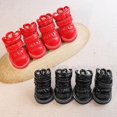 thumbnail image 2 of Juego de 4 botas de nieve cálidas de invierno para perros pequeños, impermeables, para Chihuahua, talla 2, 2 of 5