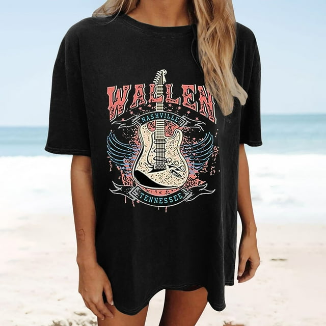 Women's Casual Short Sleeve T Shirt with Pattern Print - Ideal for Everyday Use and Comfortable Spring Summer Wear