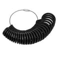 thumbnail image 2 of Medidor de anillo de plástico Medidor Mandril Medida de tamaño de Estándar Unido A-Z / EE. UU. Negro jinwen Ring Sizer, 2 of 6
