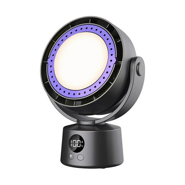 Ventilador Eléctrico Inteligente Circulador de Aire Multifuncional Sin Aspas Enfriador de Aire Inalámbrico Ventilador Silencioso con Luz LED B