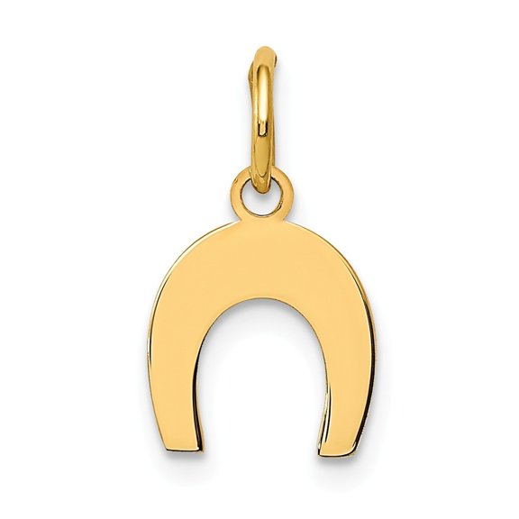 14k Yellow Gold Horseshoe Charm - .4 Grams - Measures 15.6x8.9mm
