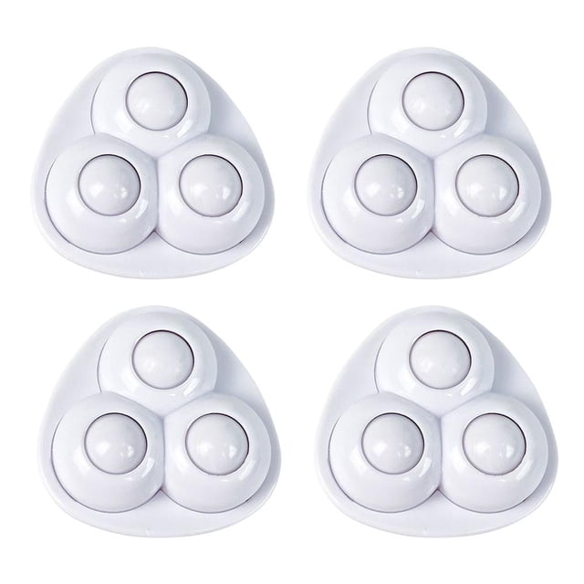 Likrtyny 4 Poleas Giratorias Adhesivas Sin Ruido para Contenedores Cajas Almacenamiento Muebles (blanco B)