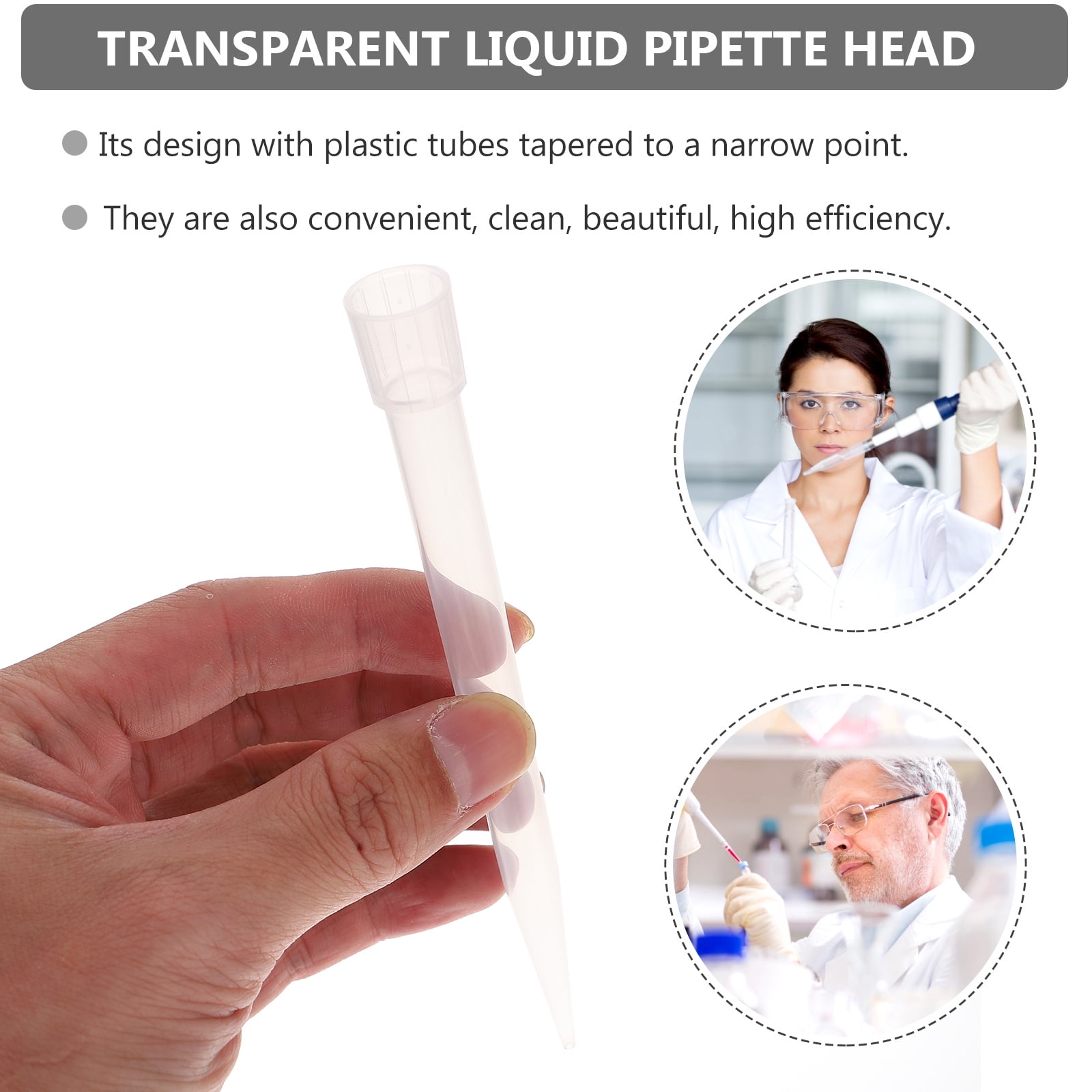 Soimiss Pipettor Nozzle Tip 5Ml PP for Accurate Liquid Transfer 300Pcs