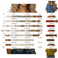 thumbnail image 3 of Embroidered Cotton Linen Shirts Casual Summer Top Boho Blouse Floral Blouses Linen Shirts for Women Embroidered Tops Loose Fit T-Shirt 3/4 Sleeve Gauze Boho Tops Mexican Blouse Boho Tunic Tops A L, 3 of 4
