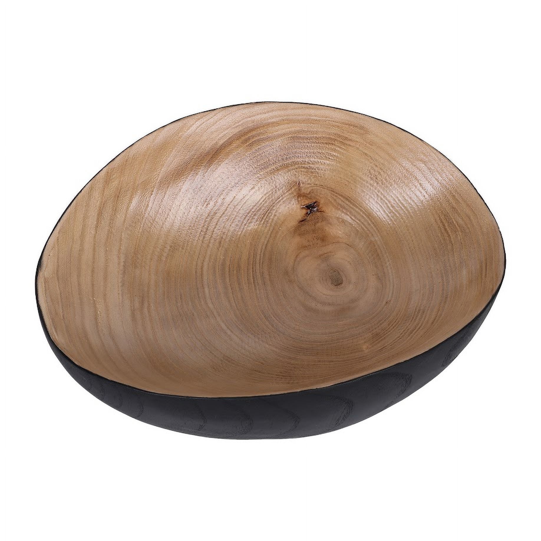 Home Decor Collection Sterling & Noble Home Black and Natural Wood Decorative Tabletop Bowl