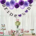 thumbnail image 5 of Purple Bridal Shower Decorations Set- Bride To Be Banner White Lavender PurpleTissue Paper Flower, 5 of 6