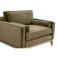 thumbnail image 3 of Pemberly Row 43" Olive Green Velvet Oak Sofa Chair With Bolsters, 3 of 7