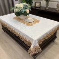 thumbnail image 1 of Luxury Tablecloth Embroidery Lace Rectangle Table Cover Flower Elegant Hollow Out Table Cloth Towels Dining Table Decoration, 1 of 5