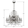 thumbnail image 2 of Butler 12 Light Spectra Crystal English Bronze Chandelier, 2 of 7