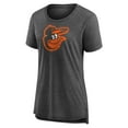 thumbnail image 2 of Women's Gray Baltimore Orioles Weathered Official Logo Tri-Blend T-Shirt, 2 of 3