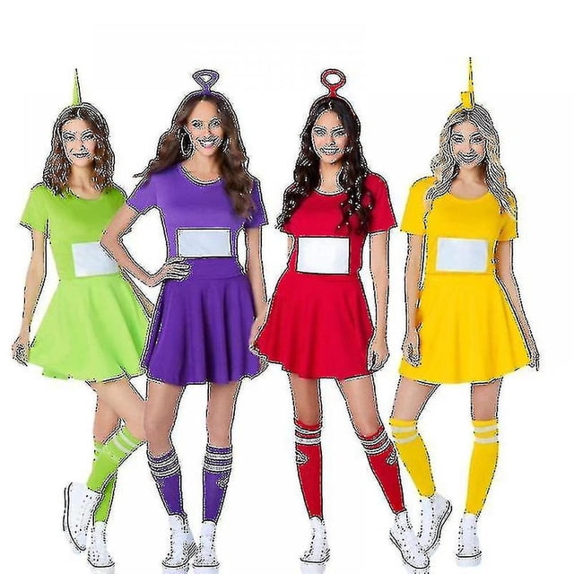 Disfraces de Teletubbies para mujer, traje de fiesta de disfraces de Tinky Winky Dipsy Laa-laa Po
