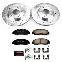 PowerStop Front Z23 Evolution Sport Carbon-Fiber Ceramic Brake Pad and Drilled & Slotted Rotor Kit Fits: ACURA HONDA ISUZU Select Models K704