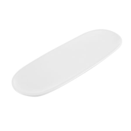 

Our Table Simply White Porcelain 15.75 Inch Coupe Oval Serving Tray