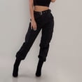 thumbnail image 3 of Levmjia Jeans Cargo Pants Women Black Clearance Trousers Trendy Military Combat Pants Pocket Sweatpants, 3 of 9