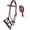 Mahogany/Pink, variant on Horse Western Leather Beaded Bitless Sidepull Bridle Reins 77RS06PK-F