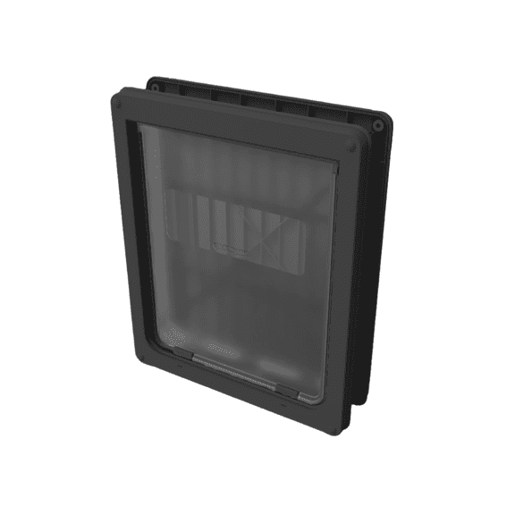 Dog Mate Large Dog Door, Easy Fitting, Fast Installation, Convenient, Tamper Proof, Weatherproof, Draught Excluder, Silent, Extremely Durable - Grey