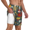 thumbnail image 3 of Balery Cute Animal Forest Mens Swim Trunks Swim Shorts for Men Quick Dry Inseam Beach Shorts with Compression Liner Pocket-Medium, 3 of 9