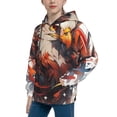 thumbnail image 2 of Daiia Colorful Abstract Eagle for Boys Fashion Hoodies & Sweatshirts with Kangaroo Pocket,Hooded Sweatshirt for Kid, Breathable& Moisture Wicking-Small, 2 of 6
