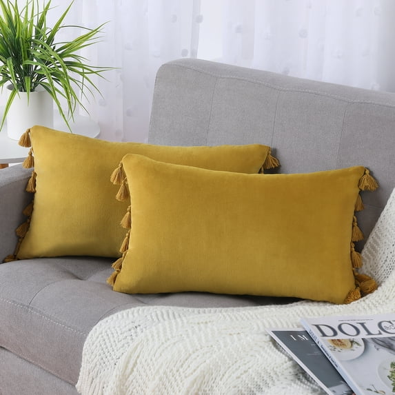 Velvet cushion cover tassel cushion cover decorative sofa cushions tassel