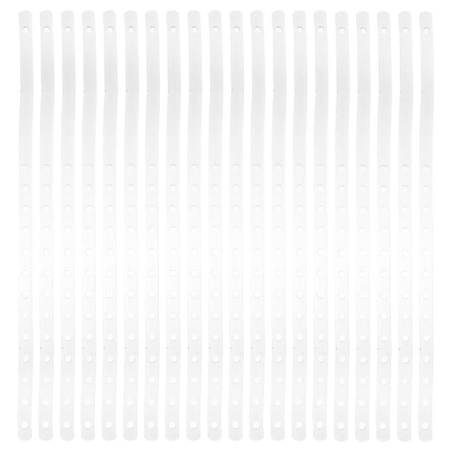 Miangastore 20pcs Plastic Transparent Display Hanger Strips Coordinate Heavy Weight Plastic Displays Stable Hanger Connector Reusable Connecting Strips