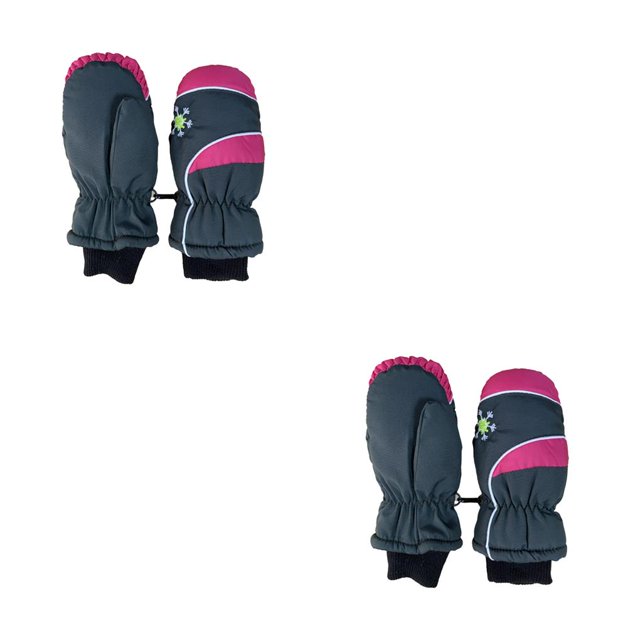 Bewildely 3 pares de manoplas para niños, impermeables, para invierno, Unisex, para clima frío, con gancho, equipo deportivo, diseño cómodo y Type1 NO1