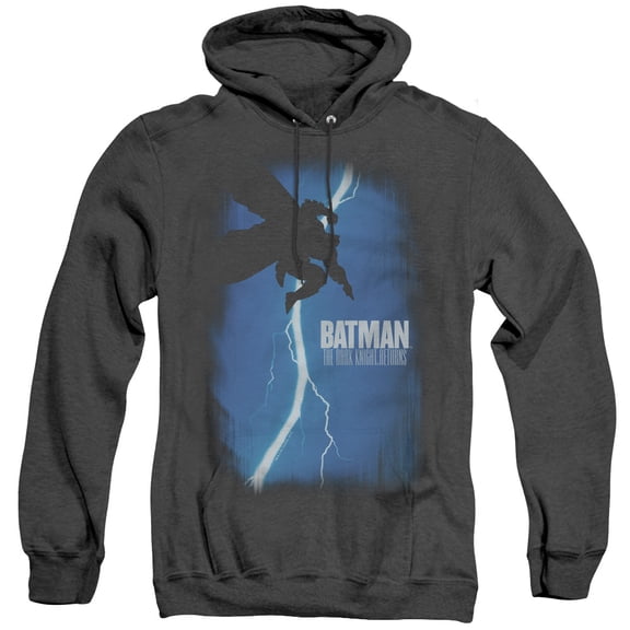 Batman Dkr Cover Adult Heather Hoodie Sweatshirt Black