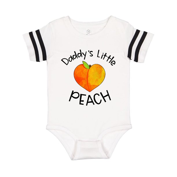 Daddy's Little Peach Cute Peach Heart Infant Creeper