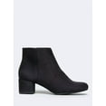 thumbnail image 2 of J. Adams Jody Ankle Bootie - Low Heel Zip Up Round Toe Stylish Vegan Leather Boots, 2 of 5