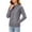 Gray, variant on Womens Summer Casual Sun Protection Jacket Solid Color Long Sleeve Zip-Up Hooded Sun Shirts with Pockets
