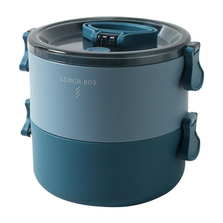 

Tssuoun Containers Convenient Rounded Heat-resistant Microwave Box Student Meals Container with Handle for Office Use Type 4