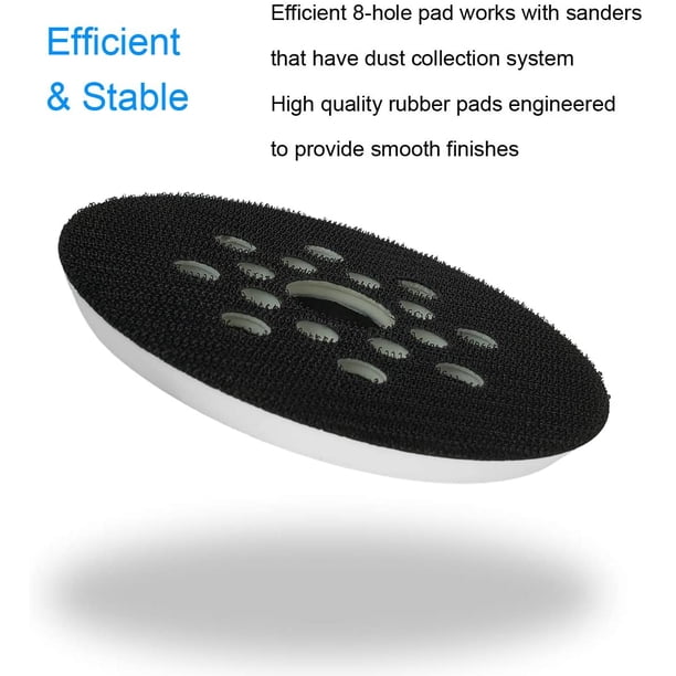 5-Inch 8-Hole Hook & Loop Sander Pad – Replacement For Bosch ROS20VS, ROS20VSC, ROS20VSK, ROS20, ROS10 (2-Pack)
