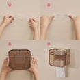 thumbnail image 5 of VECELO Paper Towel Box for Bathroom, Wall-Mounted Plastic Organizer Storage, Self Adhesive Dust Proof Waterproof Tissue Holder for Home, Rose Gold, 5 of 7