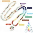 thumbnail image 4 of 7 Chakra 108 Mala Beads Necklace 8mm Bead Wrap Bracelet Necklace 40.9 Inch Natural Mixed Stone Tree of Life Pendant Necklace with Round Bead Chain Yoga Jewelry Natural Gemstone DIY, 4 of 6