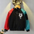 thumbnail image 4 of GYRATEDREAM Toddler Baby Boys Lightweight Jacket Outwear Kids Tiger Print Zipper Outdoor Windbreaker Children Spring Fall Windproof Trench Coat for 13 Months-8 Years, 4 of 6