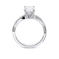 thumbnail image 2 of Dash Jewel 1.7 Ct Pear Cut Solitaire Engagement Ring - Twisted Shank Lab-Created Simulated Diamond Ring for Women - 14K White Gold Plated Classic Wedding and Promise Ring - Elegant Gift for Her, 2 of 6