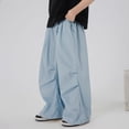 thumbnail image 3 of Kiijoy Boys Wide Leg Pants Casual Lightweight Elastic Waist Baggy Trousers, Sizes 8-9, 3 of 4