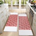 thumbnail image 4 of Kitchen Rugs Sets Of 2,Red Christmas Patchwork Pattern Anti Fatigue Kitchen Mat Rugs Non Slip Washable,Decorative Kitchen Floor Mats for Kitchen,Sink,Laundry,17"X47", 4 of 5