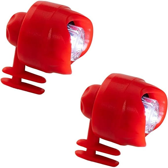 Toe light (red), 2-piece shoe decoration, illuminated small light, waterproof, charming outdoor sports Croc shoe light, shoe decoration, charming adult and ren's fun shoe accessories