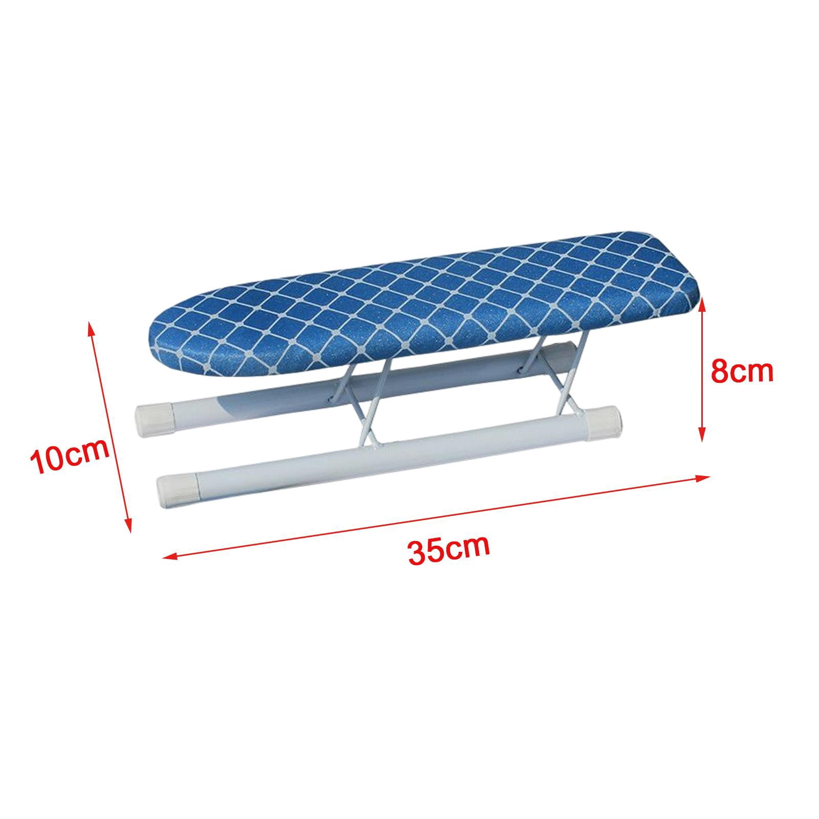 Portable Tabletop Ironing with Folding Legs Ironing Accessories High Temperature Resistant Thickened for Laundry Rooms Blue