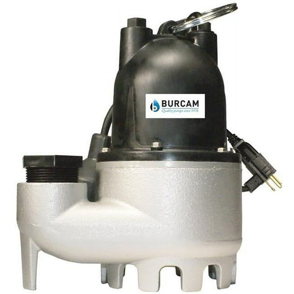 Bur-Cam Pumps 5312392 1 by 3HP Sump Pump Submersible Castirn
