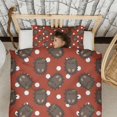 thumbnail image 3 of Red Hedgehog Pattern Duvet Cover and Pillowcase Set for Single Bedding, Bedroom Accessories for Kids Teens, 3 of 5