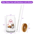 thumbnail image 5 of Every Fart is Love Note Shetland Sheepdog Guilty Face Happy Valentine's 16oz Glass Cup Mug Sheltie Dog Lover Gifts Glass Can with Bamboo Lid and Straw - 01016, 5 of 5