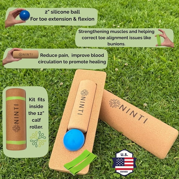 Ninti Balance Board - Premium Cork Balancing Board & Foot Strengthener for Enhanced Foot Function |  Design for Balance Stability & Foot Strength | Improve Mobility & Prevent Falls | Balance Trainer