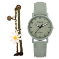 thumbnail image 2 of Relojes de pulsera para mujer, estilo europeo y moderno, de cuero, de cuarzo, con pulsera, reloj de moda., 2 of 3