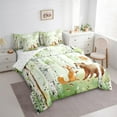 thumbnail image 3 of Castle Fairy Wildlife Bear Fox Owl 7Pcs Bedding Comforter Set for Teen Kids,Jungle Animal Queen Bedding Sets Super Cozy,Cartoon Wildlife Queen Sheet Sets,Super Cozy Room Decor, 3 of 8