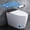 White & Black Top 6009, variant on ICEEIF Smart Toilet with Bidet Built-In, Tankless One-Piece Elongated Toilet, UV-C Self-Cleaning, Auto Open & Close Lid, Foot Sensor Flush, Heated Seat, Warm Air Dryer, White Egg Shape